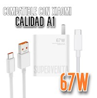 Cargador Para Xiaomi Calidad Original 67w Cable Tipo-c Redmi